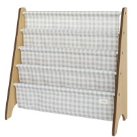 Little Pea - 3Sprouts_Book_Rack_Gingham_Beige_1